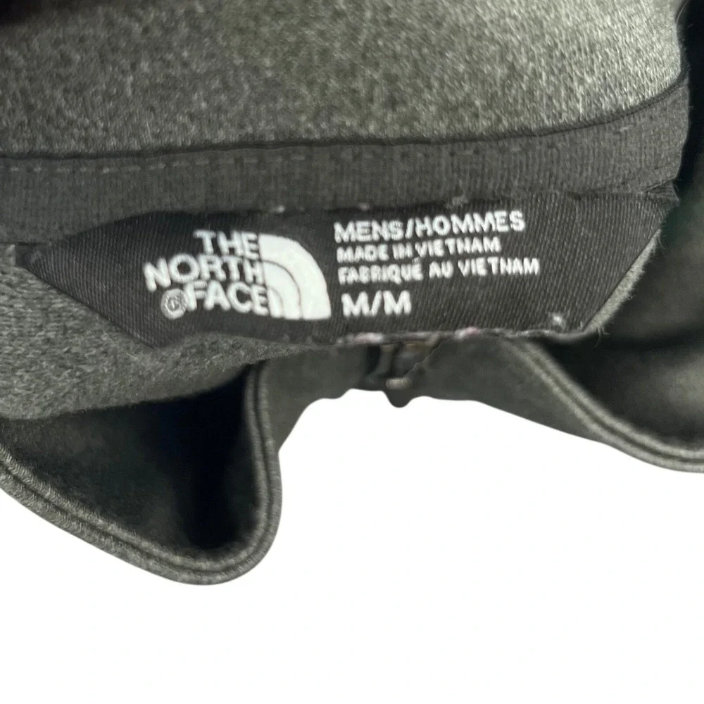 The North Face Track Jacket Mens Medium Grey Full Zip Mock Neck Logo Hiking